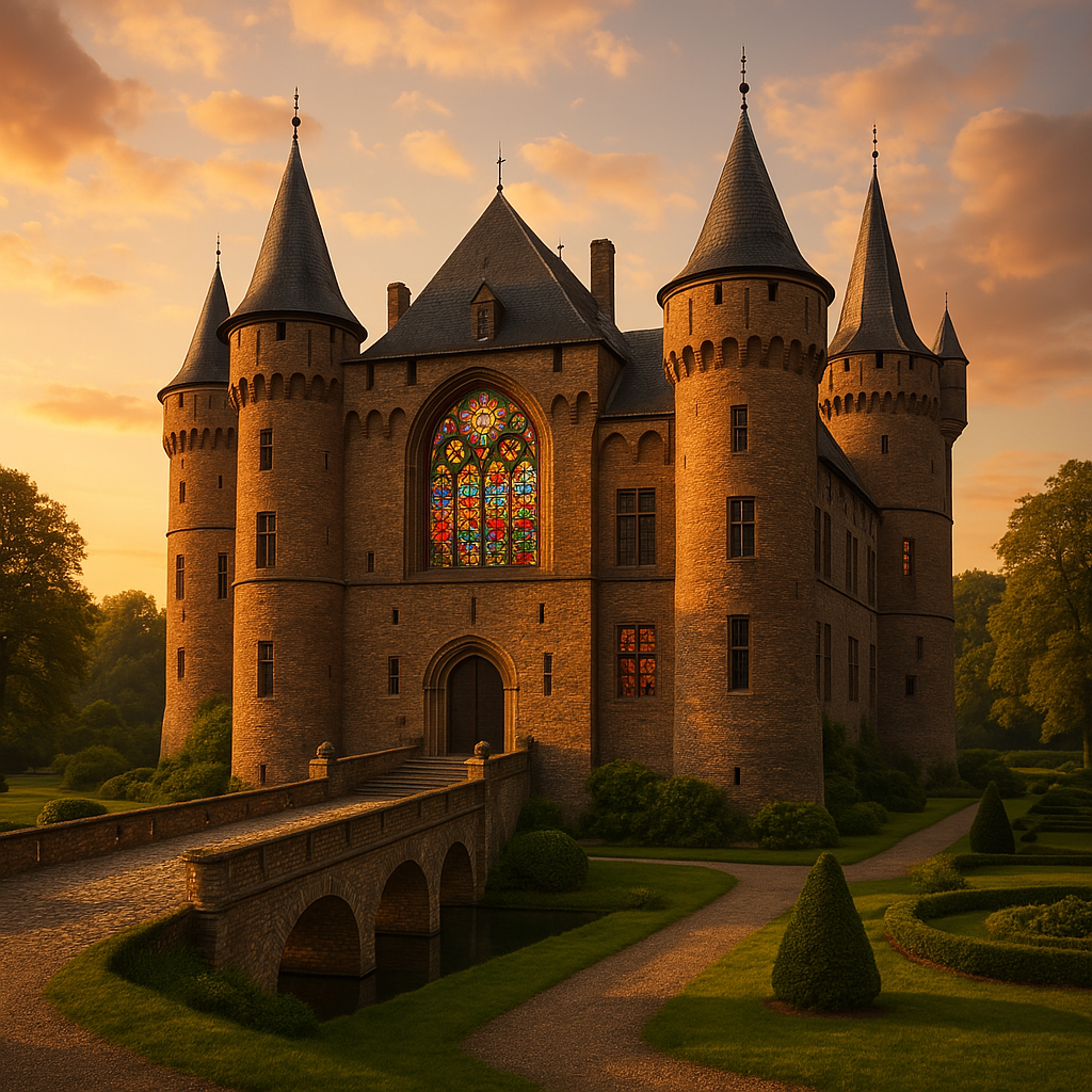 Prachtig uitzicht op Kasteel van de Dageraad